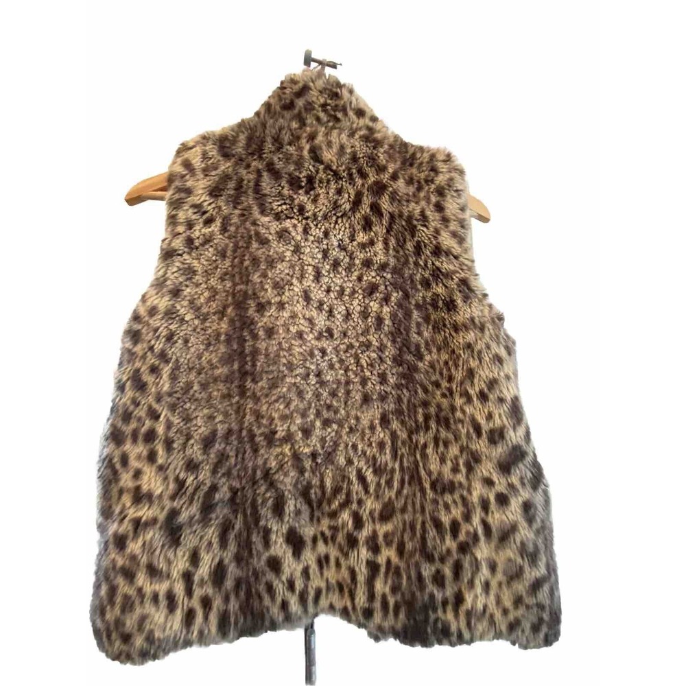 SKEA Women’s Animal Fur Vest Satin Lined With Pockets Paris/Vail Colorado Small - Picture 3 of 7